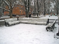  Скамейки возле памятника Пушкину