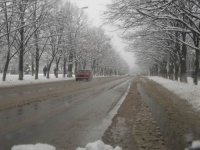 Петровский бульвар во время снегопада