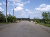 Коллонтаевский мост. Вид с левого берега Азовки.
